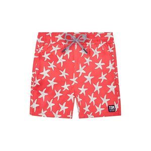 Tom & Teddy Boys Starfish Swim Trunk, Red